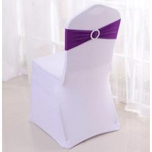 (Purple, 50pcs) 50pcs Tretch Lycra Spandex Chair Bands With Buckle Slider For Wedding Decorations Wholesale Chair Sashes Bow Not A Chair Cover
