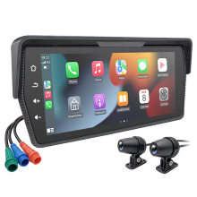 DVR per motocicletta Wireless Carplay Monitor Android Doppia telecamera AHD