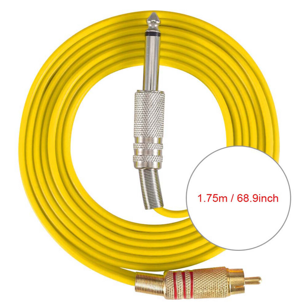 Yellow Silicone Hook Line For Straight Rca Interface Insert Tattoo Machine Conversion Kit (Yellow)