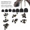 84pcs High Heel Replacement Tips Non Slip Shoes Repair Heel Dowels Protector 8
