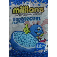 Millions Bubblegum Bag 110g (Pack of 12)