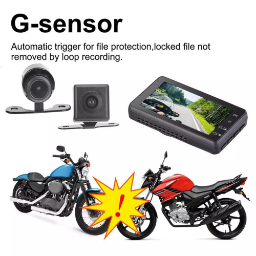 Motorcycle DVR Dash Camera with Front Rear Camera 2