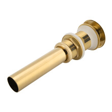 Waschbeckenablauf Messing 1/4'' Pop-Up-Vorrichtung Titan-Chrom Ohne Überlauf