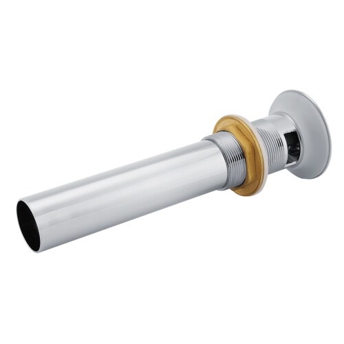 G1-1/4" Messing-Waschbecken-Pop-Up-Abflussbaugruppe mit Überlauf (Silber 2