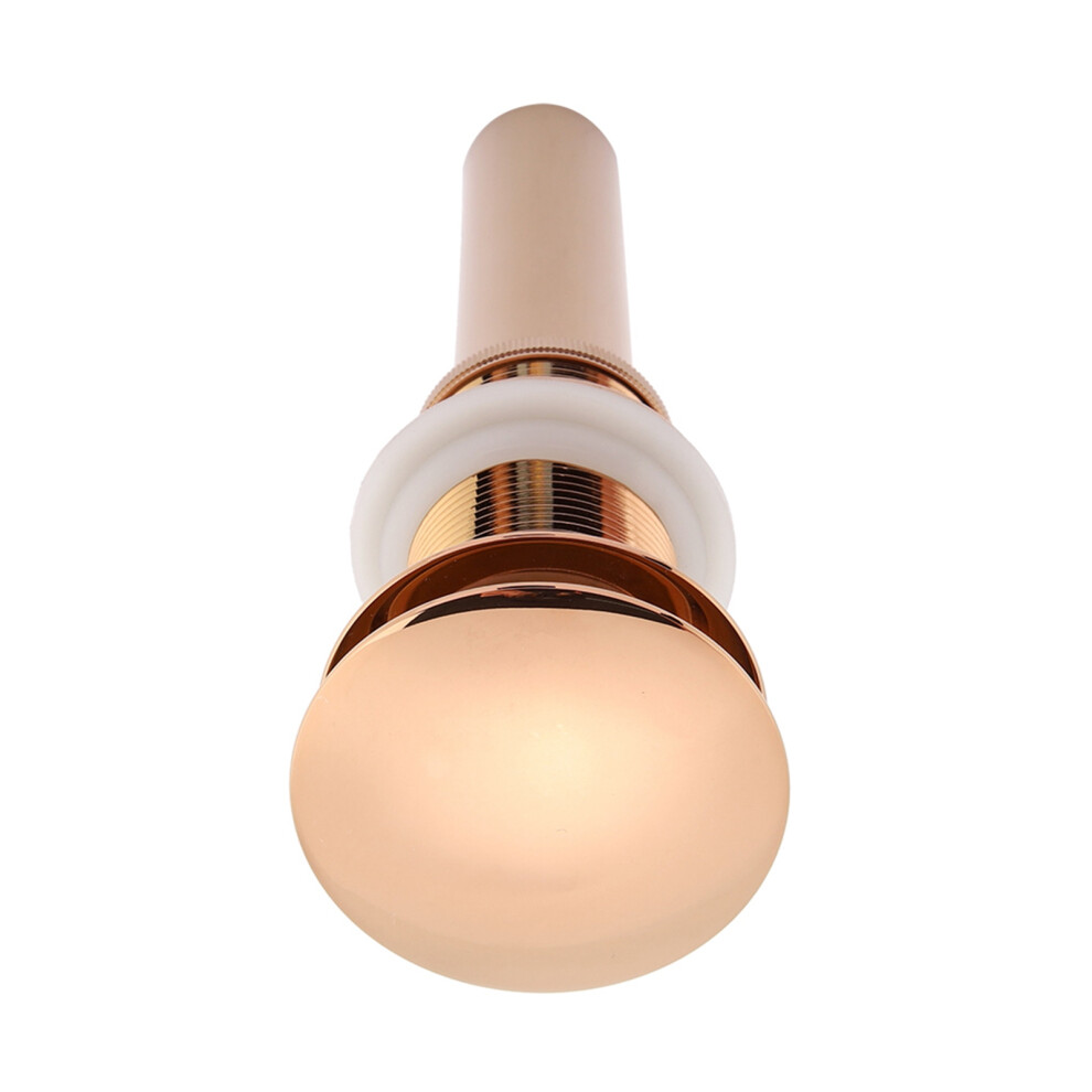 G1 1/4" Brass Bathroom Basin Sink Pop Up Drain Assembly Non Overflow (Rose Gold) 8451324506327