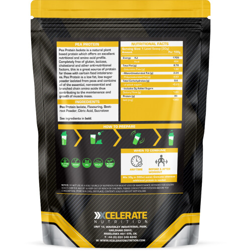 XCelerate Nutrition Pea Protein 2kg Strawberry 1