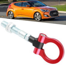 Heavy Duty Tow Hook Red Folding Ring Racing Car Refitting Fit for Hyundai Veloster 2012‑2017Red