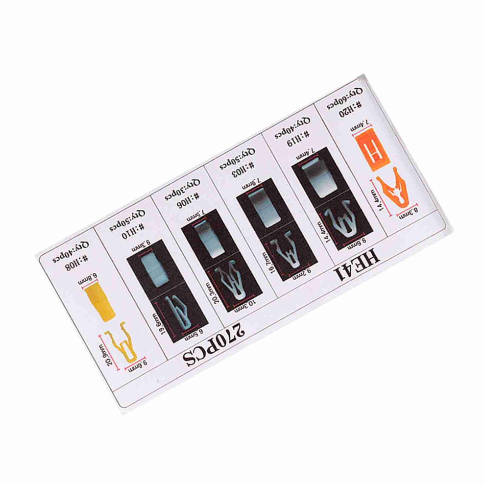 270Pcs Car Console Dashboard Panel Trim Clips Rivets Buckle Fastener Kit Universal 6941324508237
