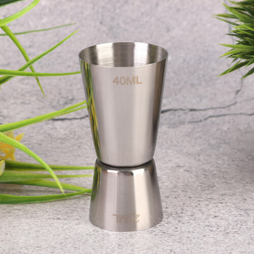 304 Stainless Steel Wine Tool Measuring Cup Double Cocktail Jigger for Bar (40/20cc) 2