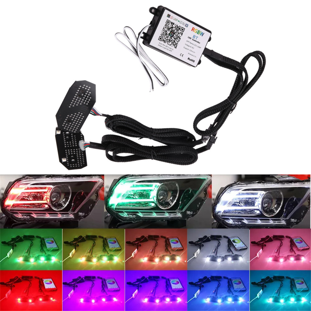 Bluetooth Control Rgbw Multicolor Led Drl Board Kit Light 4851271896122