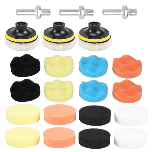 25er-Pack 3-Zoll-PolierpadsCompound mit M10-Bohradapter 1