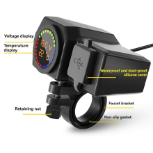 USB-Buchse für Motorradlenker und Rückspiegel, wasserdicht, Schnellladegerät