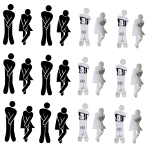 Removable Man Woman Washroom Toilet Bathroom WC Sign