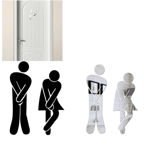 Cartello WC rimovibile per bagno uomo donna 1