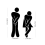 Cartello WC rimovibile per bagno uomo donna 4