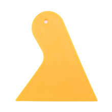 Raschietto per pellicola adesiva per finestrini auto in plastica gialla 10,5x9,5 cm