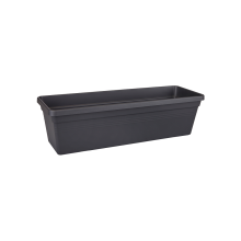 Green Basics 80cm Black Trough Planter Plastic Indoor Outdoor Use with Drainage