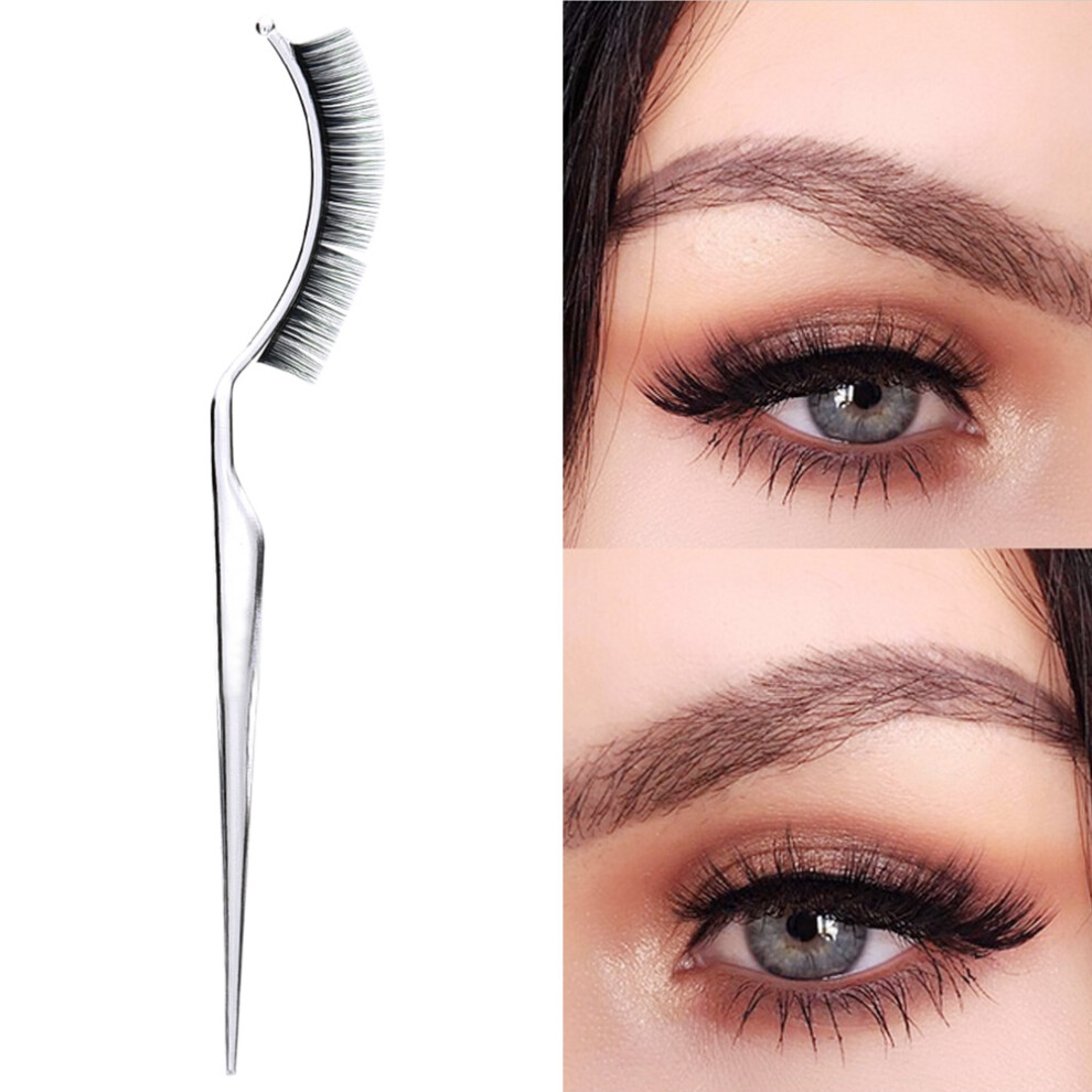 White 2Pcs Grafting Eyelashes Auxiliary Tool False Eyelashes Extension Holder Display Stick
