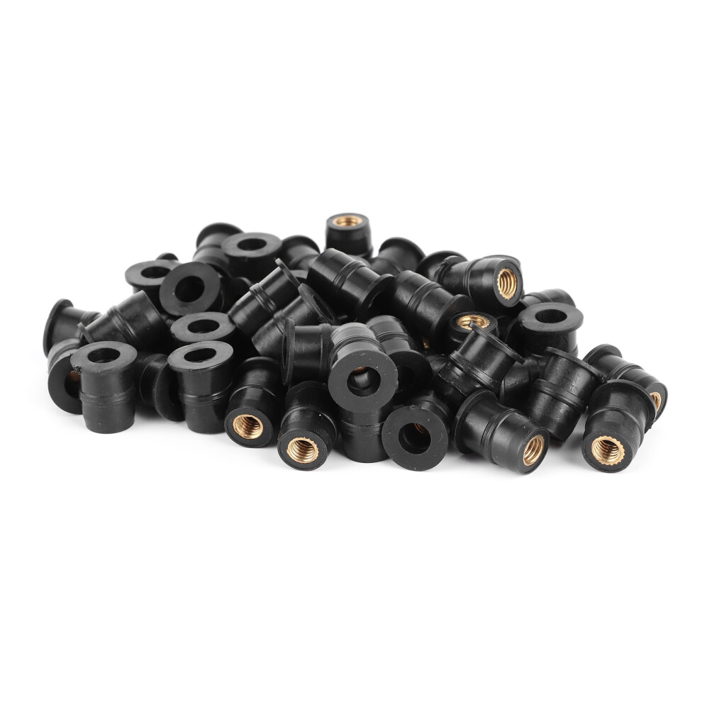 M5 Rubber Nuts 5Mm Metric Motorcycle Windscreen Fairing Fastener Fixing Tool50pcs 7901324514033