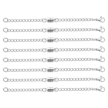 Magnetic Necklace Extender Adjustable Chain Extenders,Silver
