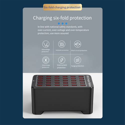 30 Ports HUB 150W Universal Wall Fast Charging Station Dock EU Plug 2