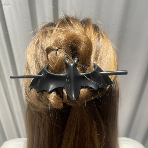 Forcina per capelli 2 pezzi con corvo nero, forcina per capelli di Halloween, per donne e ragazze 1