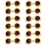 Runde Sonnenbrille mit Blumenmuster, gelb 2