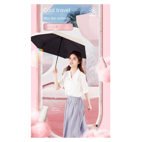 Parasol ultra-léger noir avec protection UV -60 %