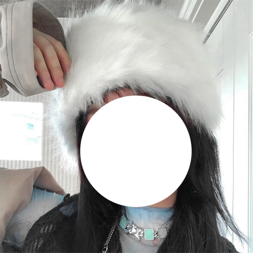 Fascia per capelli in pelliccia sintetica da donna, scaldaorecchie invernale, berretto da sci 1