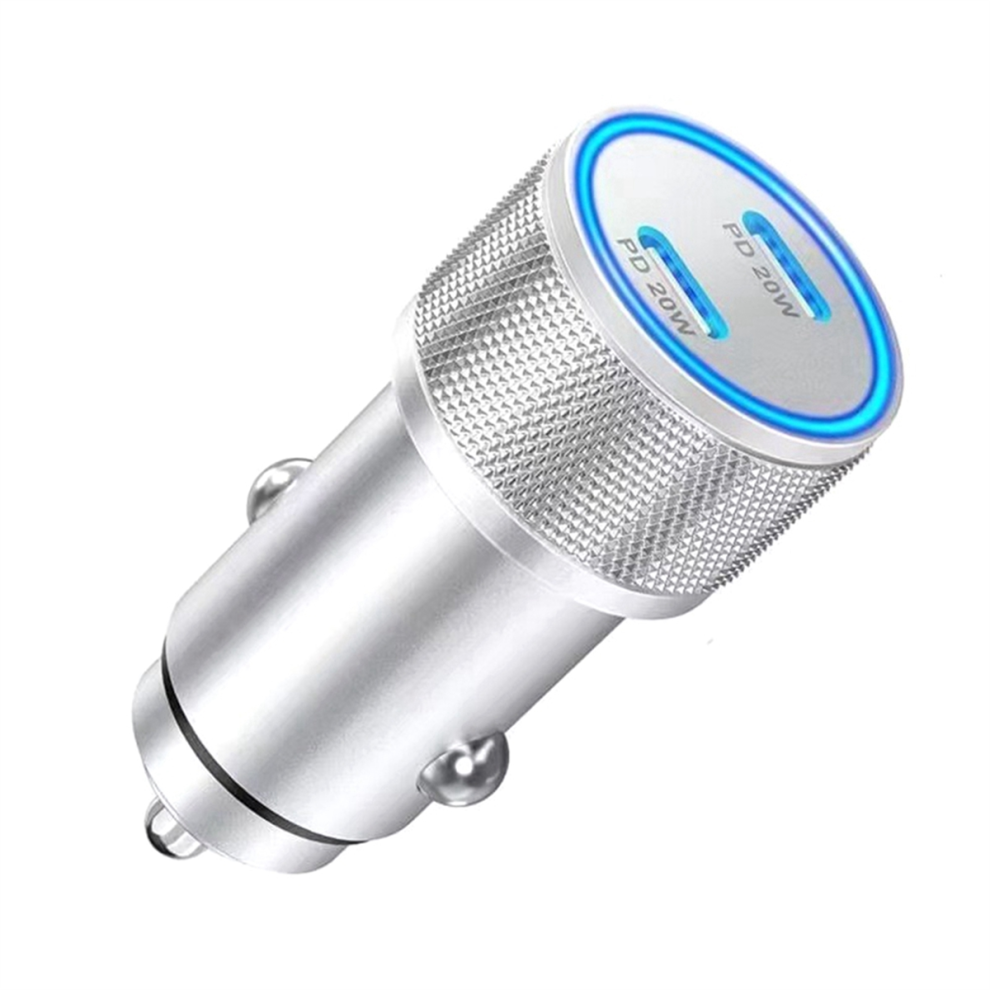PD20W Dual PD Type C Car Charger Fast Charging USB C Phone Charger