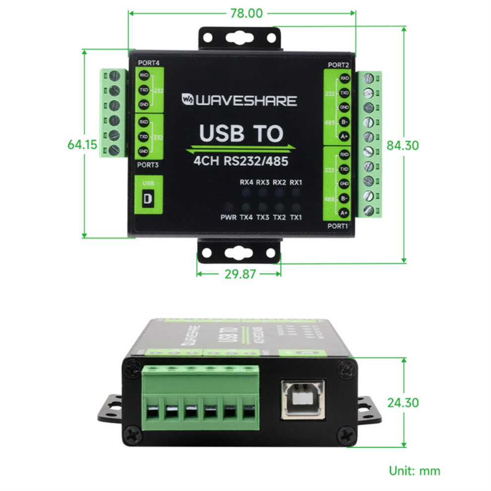 Ft4232hl Usb To Rs232/485 Interface Converter For Linux 4851271816984