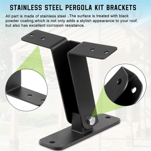 3-teiliges Set robuster Pergola-Dachhalterungen 1