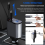 Retractable Car Charger 4-in-1 Fast Charger with Dual Type-C Cables 4