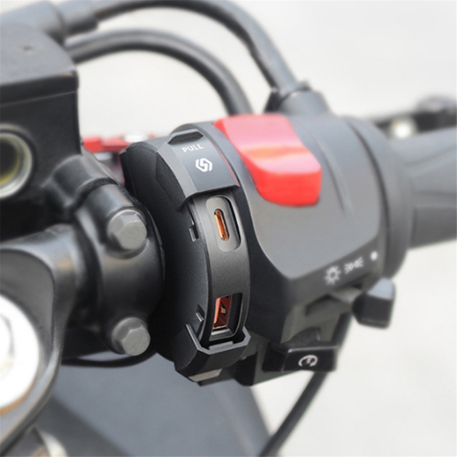 Motorrad-USB-Typ-C-Ladegerät mit Lenkerhalterung 2