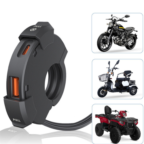 Motorrad-USB-Typ-C-Ladegerät mit Lenkerhalterung 1