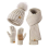 Set di cappello, sciarpa e guanti invernali per donna, guanti con berretto con pompon 1