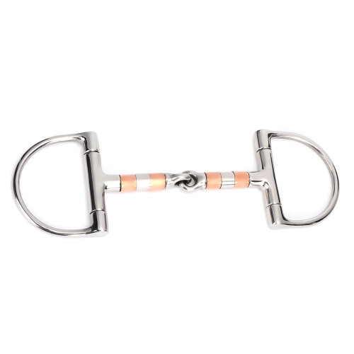 Stainless Steel Dee Bit Snaffle Horse Tool Accessories Mouth with Copper&SS Rollers