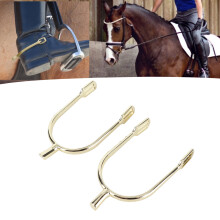 Young Girl Chrome Plated Spurs Women's Chrome Brass Zinc Alloy Narrow Spurs(Gold)