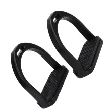2 Pcs High Strength Plastics Stirrups with Black Non-slip Rubber Pad Horse Tool Accessories(small )