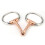 Horse Chew Stainless Steel Eggbutt Bit Copper Corkscrew Mouth 1