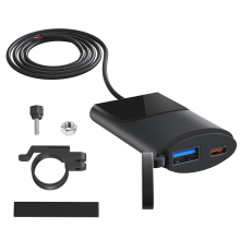 Motorrad-USB-Ladegerät 30W QC3.0 Typ-C-Ladegerät IP67 wasserdicht