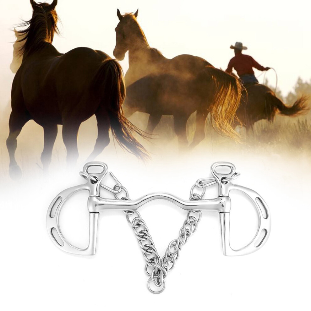 Stainless Steel Kimberwicke Bit Low Port Mouth Horse Chewing Mouth Roller（125mm）-image-OPC-PHWQV7F-NEW