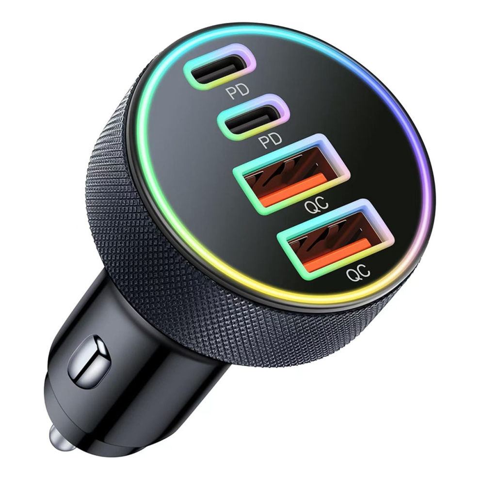 Usb C Car Charger, 4-Port 90W Dual Usb-C & Usb-A Car Charger Adapter 4851271814867