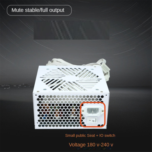 600W PC PSU-voeding voor BTC-gamingcomputer PSU EU-stekker 2