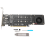 Placa Adaptadora PCIeX16 para M.2 Array Expansion Adapter Splitter 5