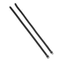 1 Pair Lengthen For Spur Straps Leathers with Stainless Steel Buckle Horse Tool Accessories 50cm Black