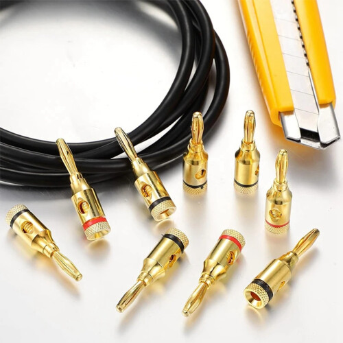 mm bananenstekker muziekkabel audio luidsprekeradapter 2