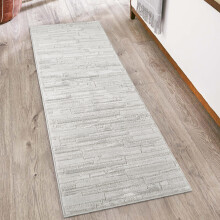 (Silver, 60 x 220 CM) New Geometric Large Rugs Living Room Runner Rug