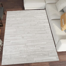 (Silver, 80 x 150 CM) New Geometric Large Rugs Living Room Runner Rug