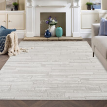 (Silver, 160 x 230 CM) New Geometric Large Rugs Living Room Runner Rug